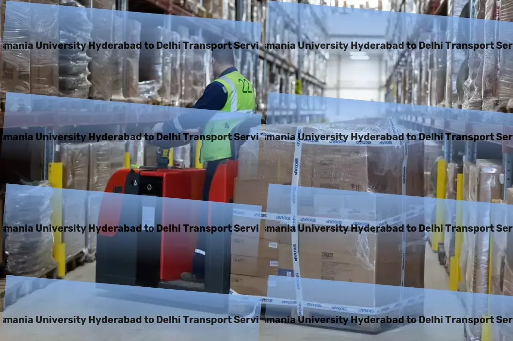 Osmania University Hyderabad to Delhi Transport Commercial goods forwarding